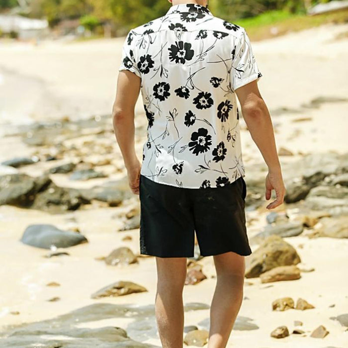 Floral Print Button Hawaiian Shirt