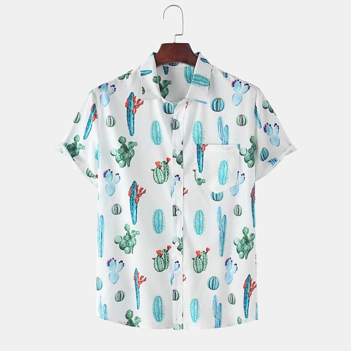 Men'S Cactus Printed Casual Shirt