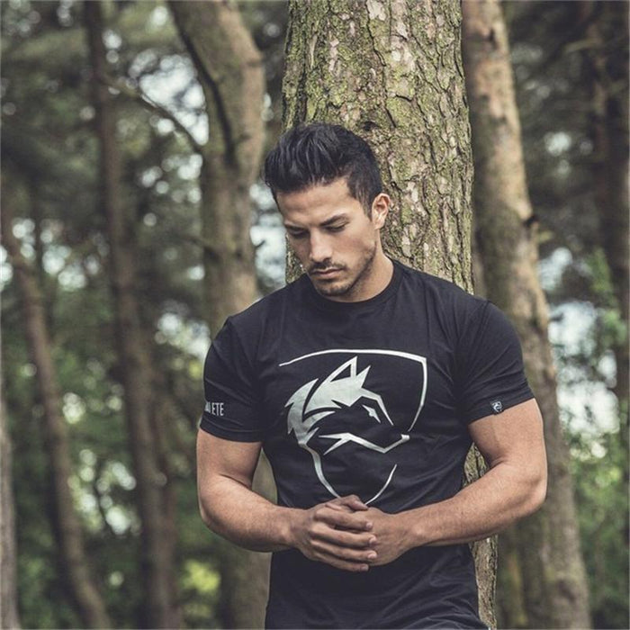 Wolf King Round Neck Short Sleeve Cotton Top