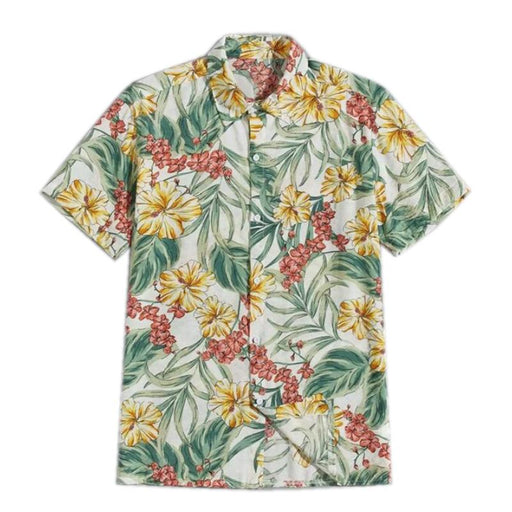 Men'S Pineapple Print Hawaiian Short Sleeve Shirt