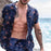 Men Hawaii Style Short Sleeves Two-Piece Sets