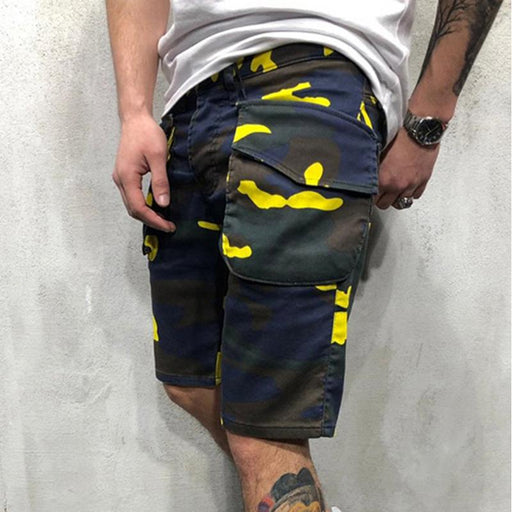 Camouflage Large Size Multi-Pocket Men's Shorts