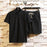 Men's Short-sleeved T-shirt Shorts Suit Chinese Style Comfort Casual Two-piece