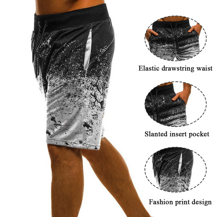 Men Drawstring Waist Ombre Shorts