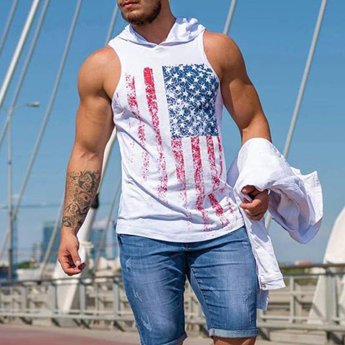 Casual Sports Slim Hooded Hip Hop Rock T-shirt