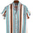 Men Blue Striped Printed Lapel Shirt
