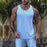 Men's Casual Fashion Striped Printed Sleeveless T-shirt