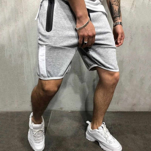 Men's Casual Zipper Splicing Short Pants
