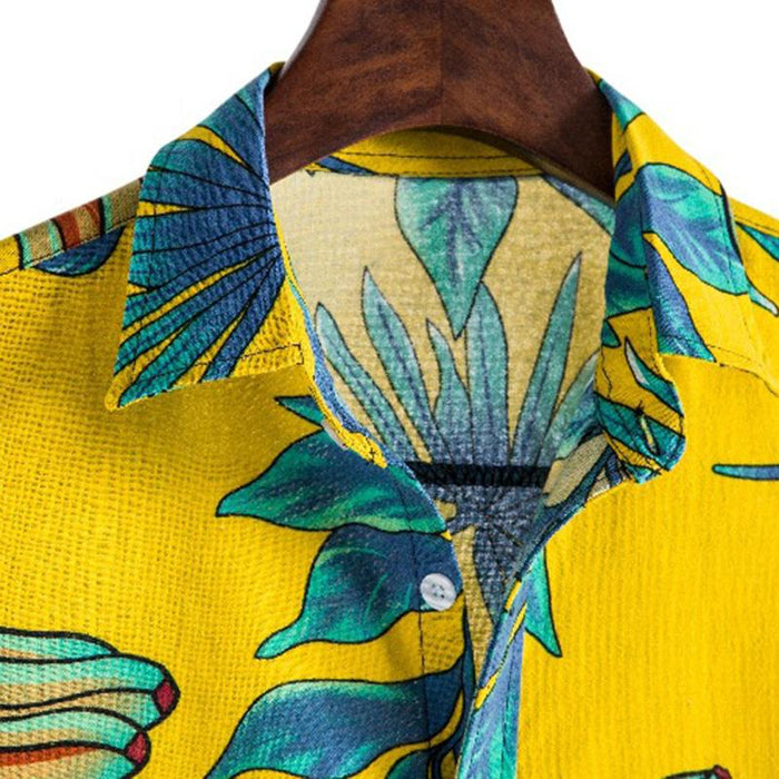 Men'S Hawaiian Floral Short Sleeve Shirt