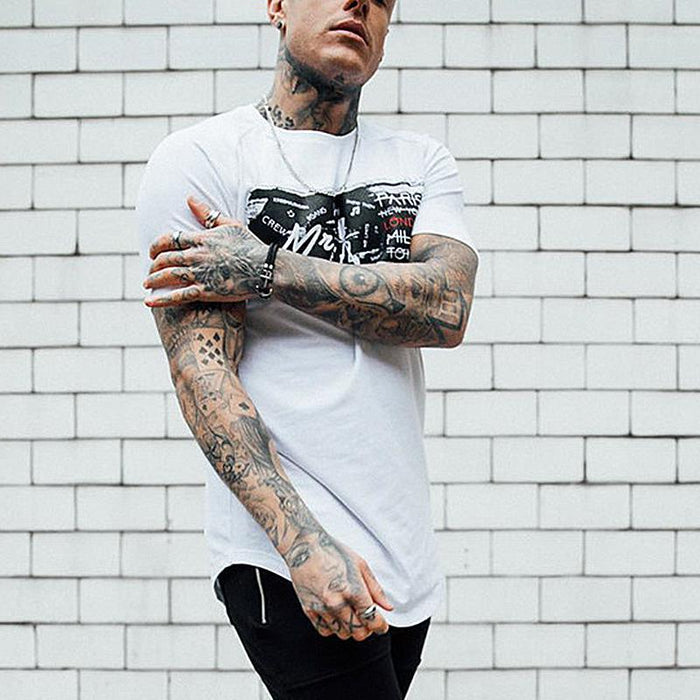 Men's Casual Sports Printed Short-sleeved T-shirt