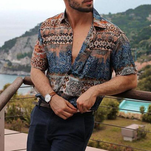 Men's Loose Casual Fashion Printed Shirt