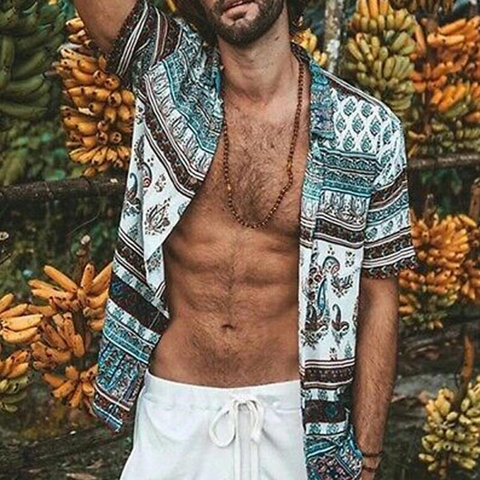 Men's Loose Casual Fashion Printed Shirt