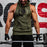 Men's Casual Sports Hooded Printed Sleeveless Vest T-shirt