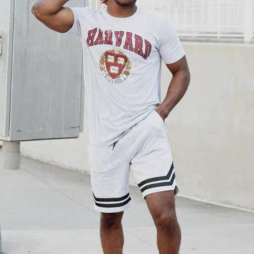 Men Round-Neck Sport Casual Two-Piece Suits
