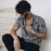 Men'S Totem Print Beach Short Sleeve Shirt