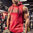 Men's Casual Sports Hooded Printed Sleeveless Vest T-shirt