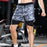 Camouflage Fake Two Pieces Double Layer Men's Shorts
