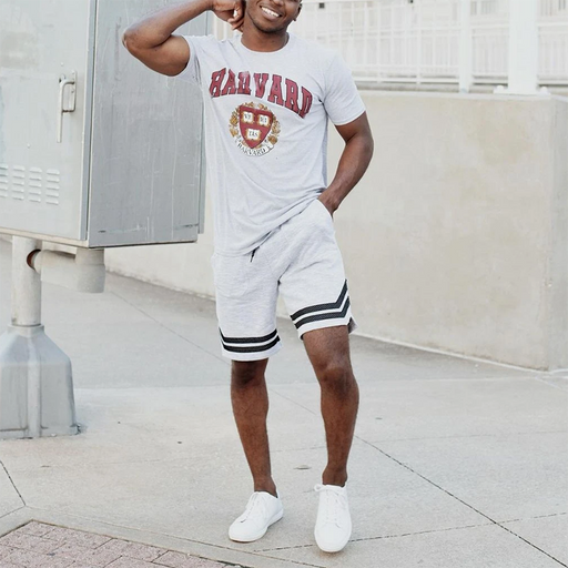 Men Round-Neck Sport Casual Two-Piece Suits