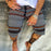 Loose Five-Point Print Beach Men's Shorts