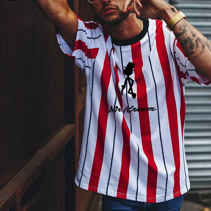 Men's Casual Sports Printed Short-sleeved T-shirt