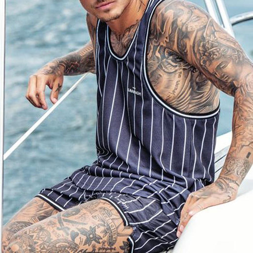 Men Vacation Beach Suits Two-Piece Set