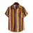 Men'S Summer Striped Short Sleeve Loose Shirt