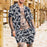 Beach Holiday Leaf Print Casual Suit Men
