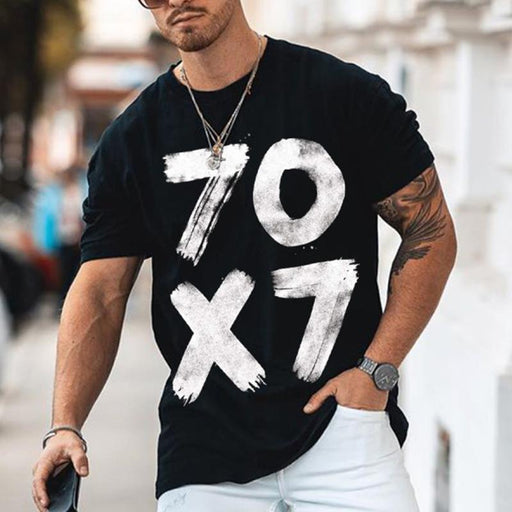 Pure Cotton Round Neck Casual Men's Tops