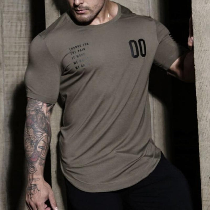 Men's Casual Fitness Round Neck Quick Dry T-Shirt