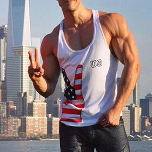 Men's Casual Fashion Printed Sleeveless T-shirt