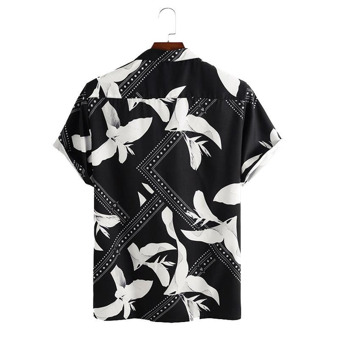Men'S Fashion Casual Printed Short-Sleeved Shirt