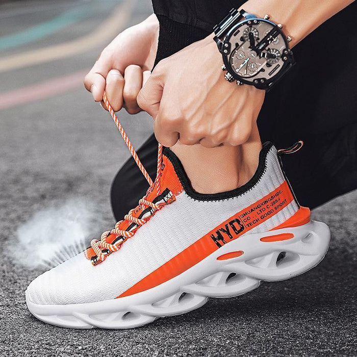Plus Size Blade Bottom Shock Absorption Men's Sneakers