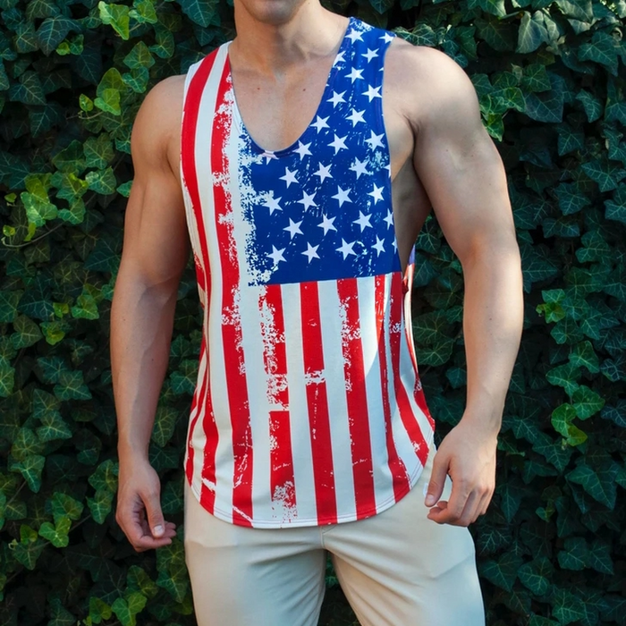 Men's Fashion Flag Printed Vest
