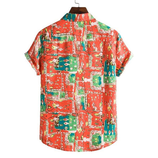 Men'S Printed Loose Short Sleeve Shirt