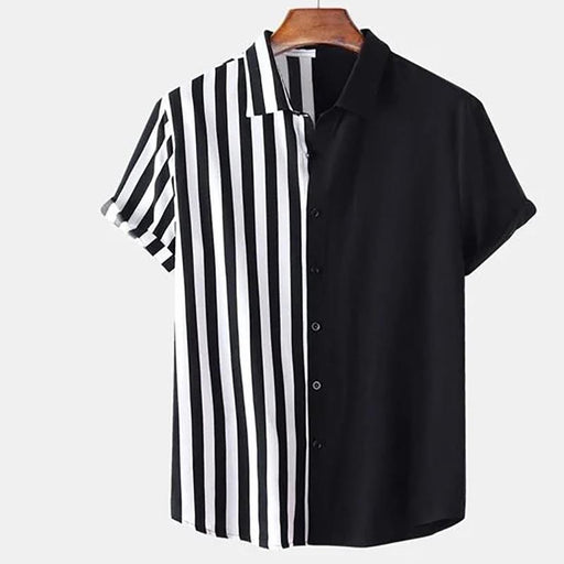 Striped Fashion Short-Sleeved Shirt