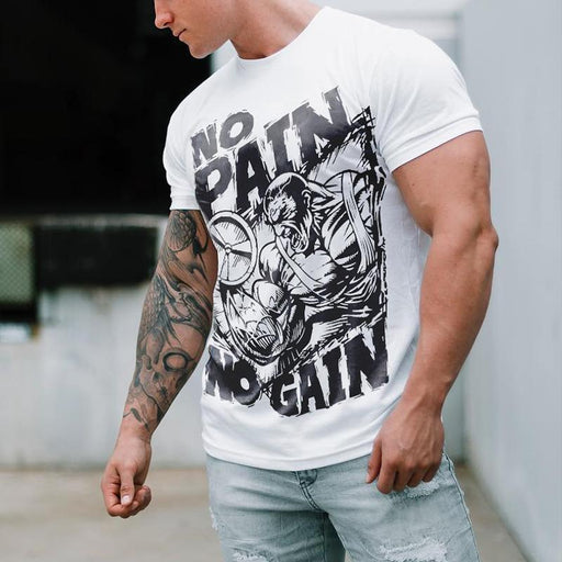 Men's Casual Sports Fitness Short-sleeved T-shirt