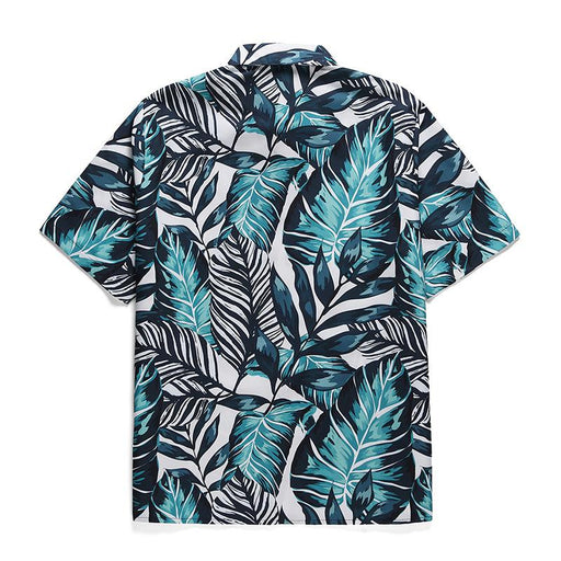 Men'S Casual Printed Lapel Short Sleeve Shirt