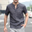 Men Striped Short Sleeves Blouse Shirt