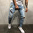 Men's Casual Slim Hole Graffiti Jeans