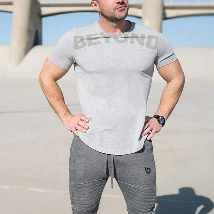 Round Neck Letter Printing Sweat Men's Tops