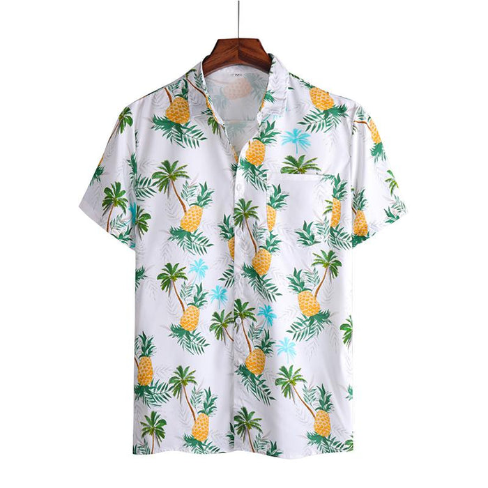Men'S Coconut Printed Loose Casual Shirt