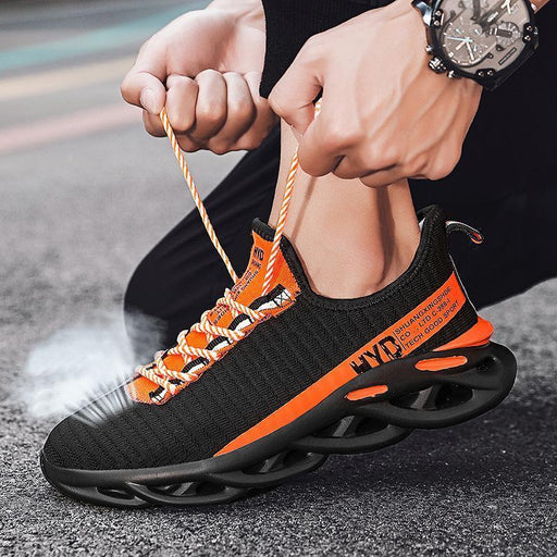 Plus Size Blade Bottom Shock Absorption Men's Sneakers