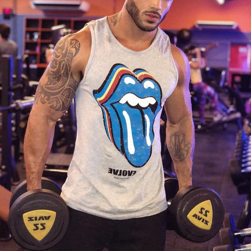 Men's Casual Fashion Printed Sleeveless T-shirt