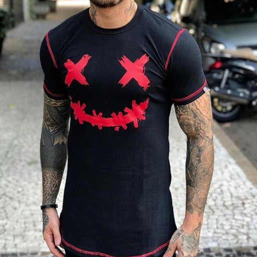 Men's Casual Printed Crew Neck T-Shirt