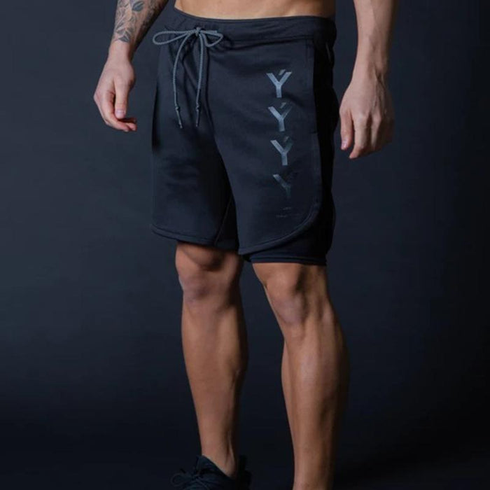 Breathable Five-Point Beach Double-layer Men's Shorts