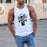 Loose Printed Sleeveless Cotton Men's Tops