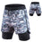 Camouflage Fake Two Pieces Double Layer Men's Shorts