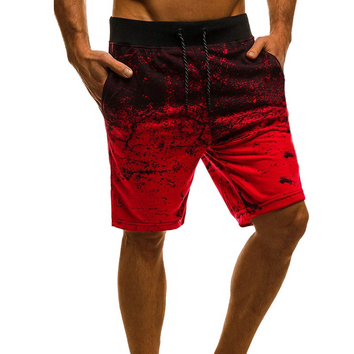 Men Drawstring Waist Ombre Shorts