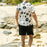 Men'S Short Sleeve Shirt With Floral Print Buttons