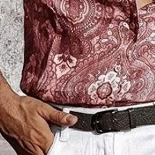 Men Retro Abstract Printed Long Sleeves Shirt